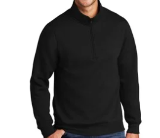 Jet Black 3/4 Zip Pullover