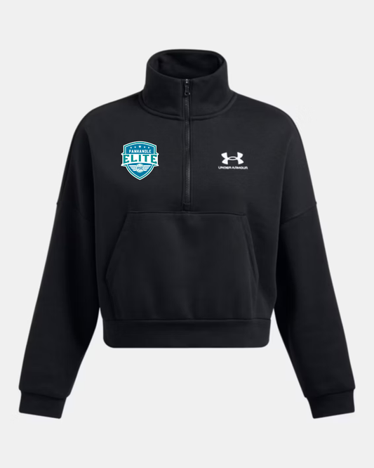 UA Black Crop 1/2 Zip EMBROIDERED LOGO