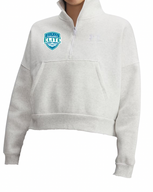 UA Distant Grey Crop 1/2 Zip EMBROIDERED LOGO